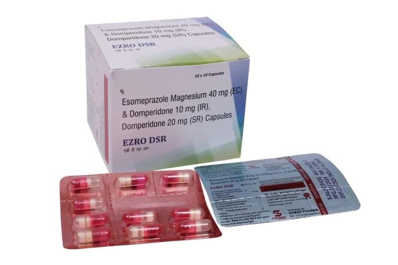 Ezro DSR Cap – Esomeprazole 40mg + Domperidone 30mg Sustained Release