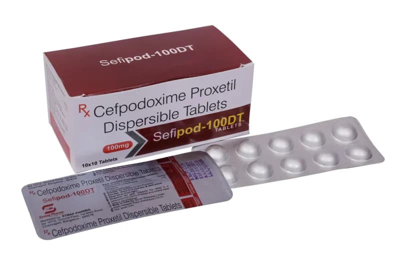 Sefipod 100 DT – Cefpodoxime Proxetil 100mg Dispersible Tablet