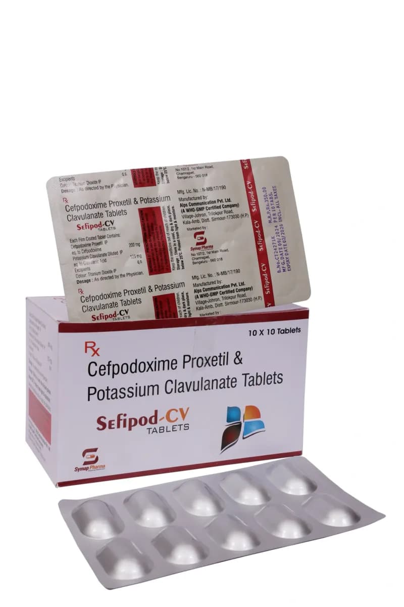 Sefipod CV Tab – Cefpodoxime Proxetil 200mg + Clavulanic Acid 125mg