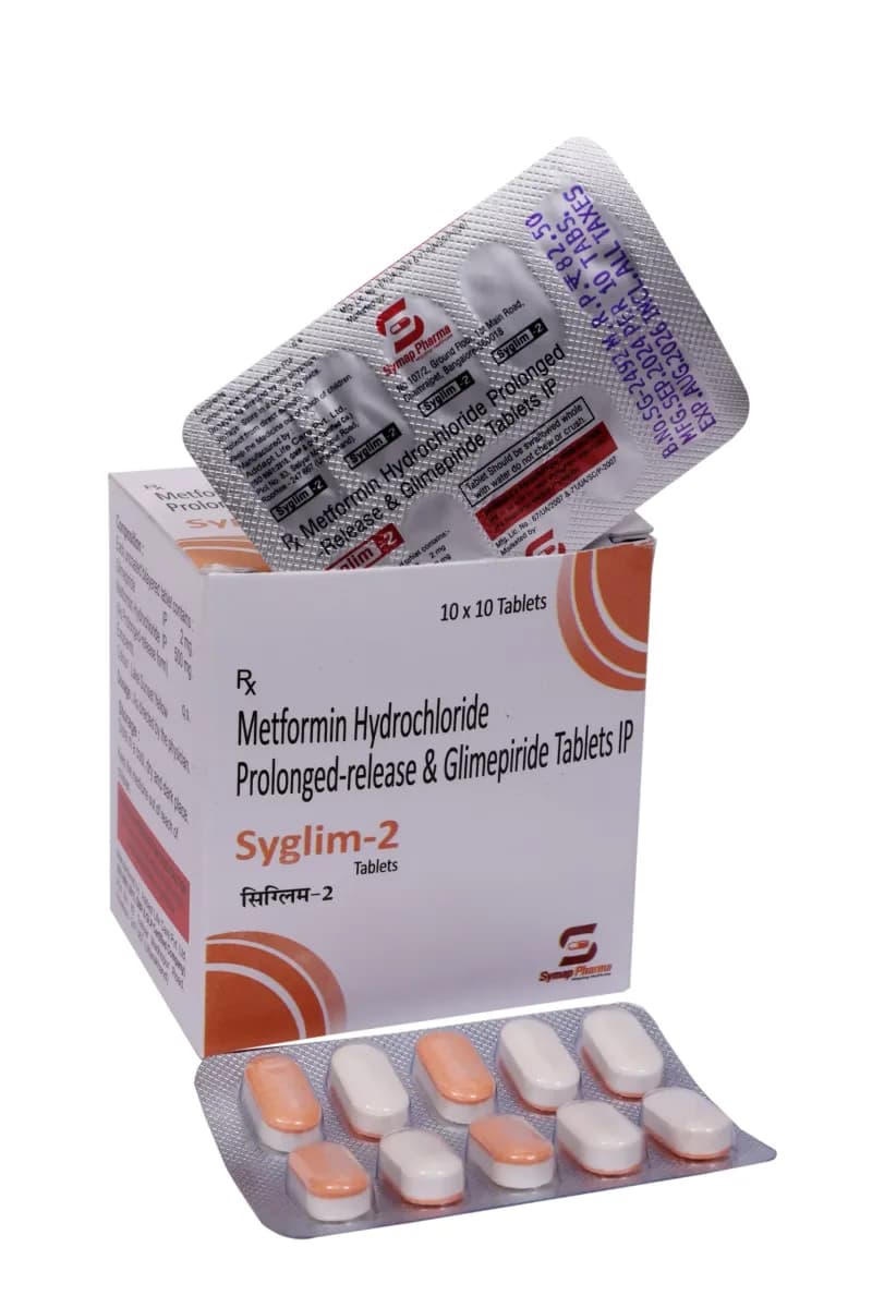 Syglim 2 Tab – Glimeperide 2mg + Metformin Hydrochloride 500mg