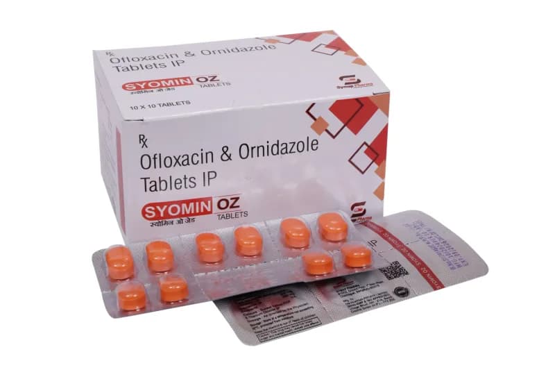 Syomin OZ Tab – Ofloxacin 200mg + Ornidazole 500mg